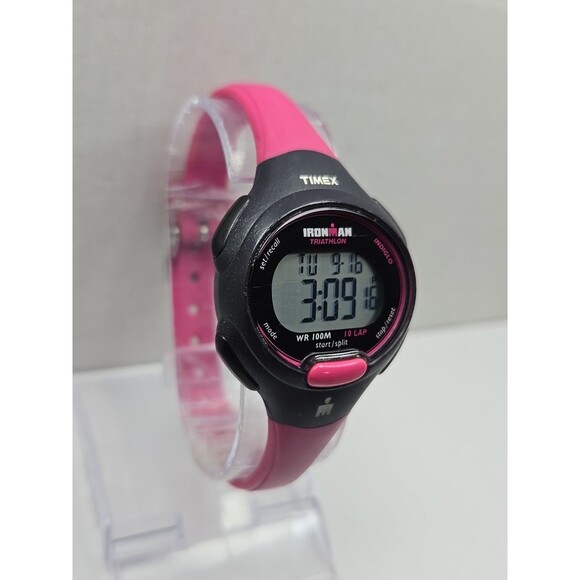 Womens Timex Ironman Triathlon 10 Lap Digital Watch Indiglo Alarms New Battery - Picture 3 of 11